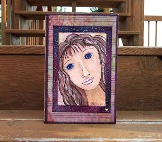 fabric notepad folder girl face