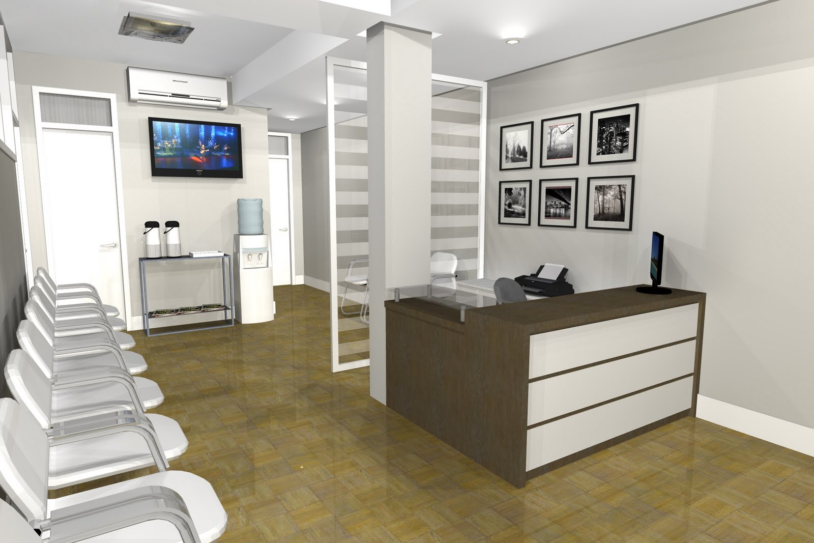 Quintanilha Estúdio de Arquitetura: Sala de Espera Clínica Médica