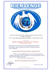 Diploma do Cercle Universel des Ambassadeurs de la Paix