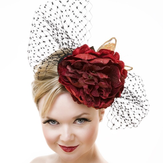Geo Fascinator Headpiece Wedding Bridal Accessory