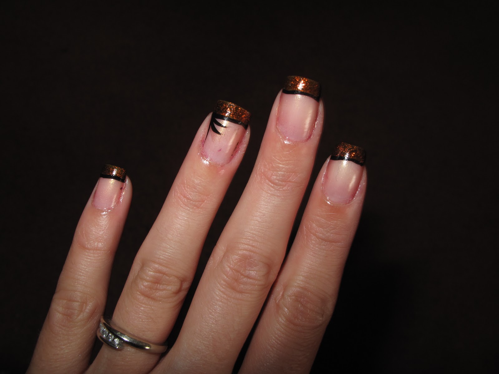 french manicure fall nail design