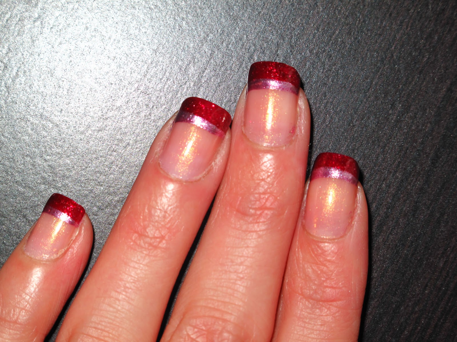 Nail Designs: Valentine's Day French Tips