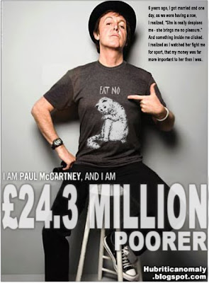 Paul McCartney, I am a` bit of a twat and also now divorced from Heather Mills