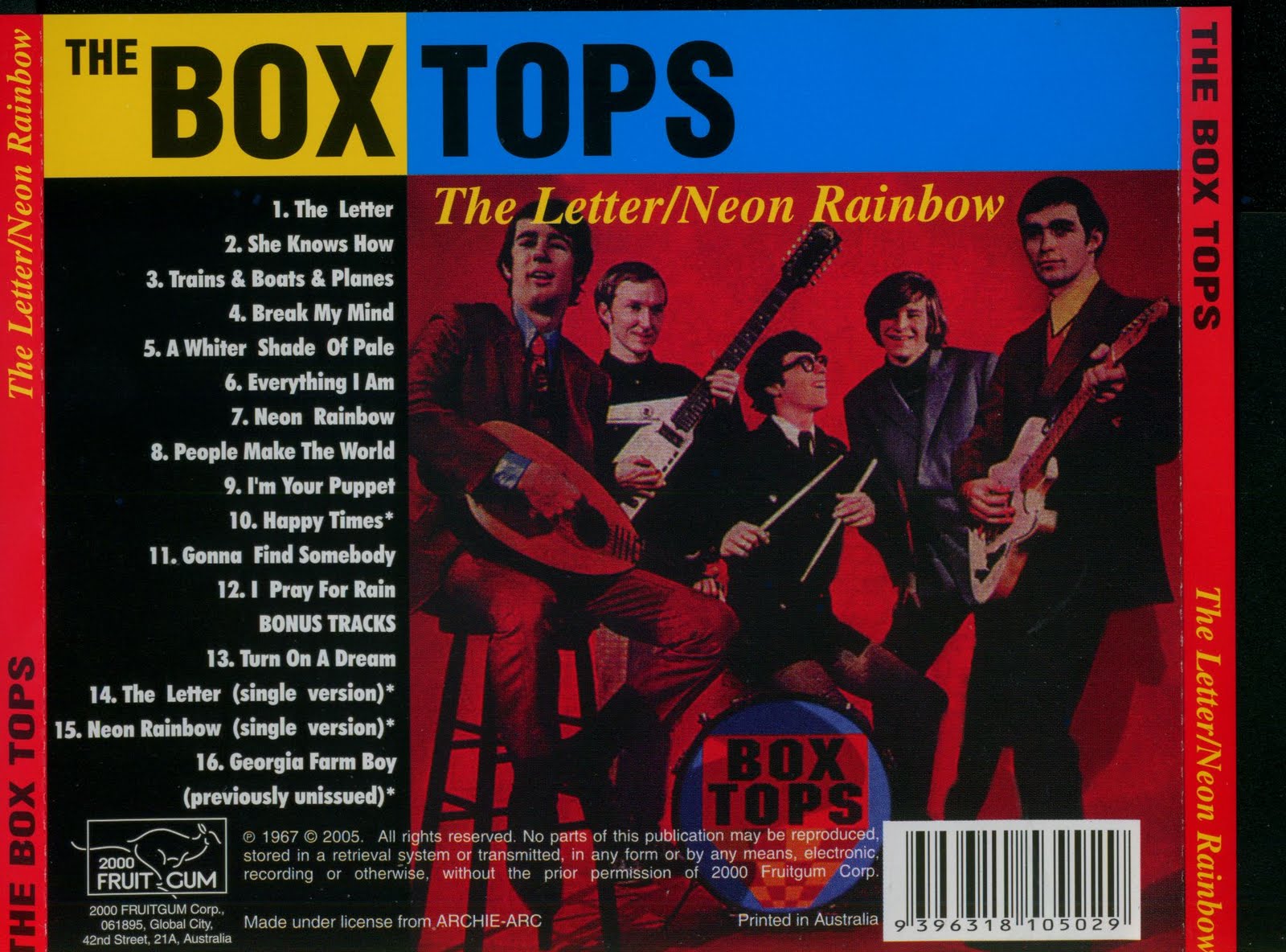 Music Archive The Box Tops The Letter Neon Rainbow 1967 Music Archive The Box Tops The Letter Neon Rainbow 1967