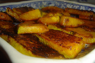 Grilled red pumpkin slices, Kaddu bhaja,  Bengali recipe