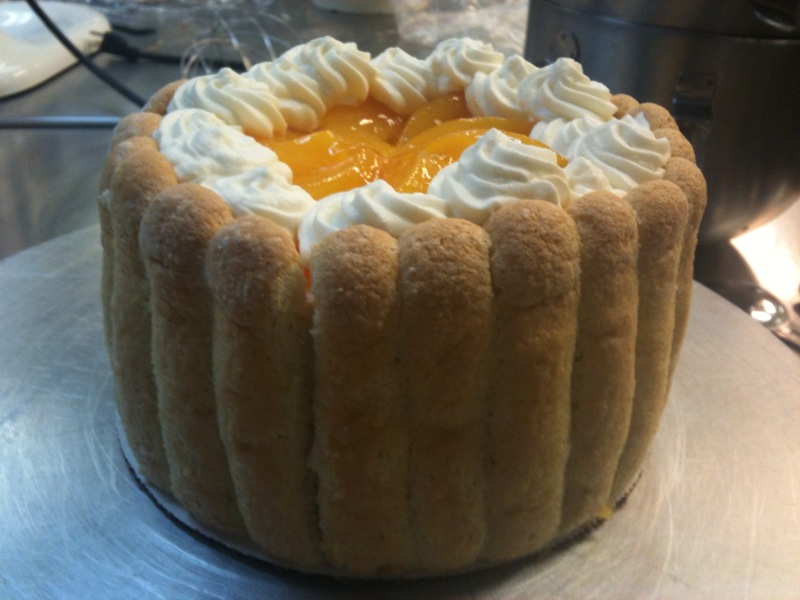 Tompkins Treats white peach bavarian cream charlotte russe