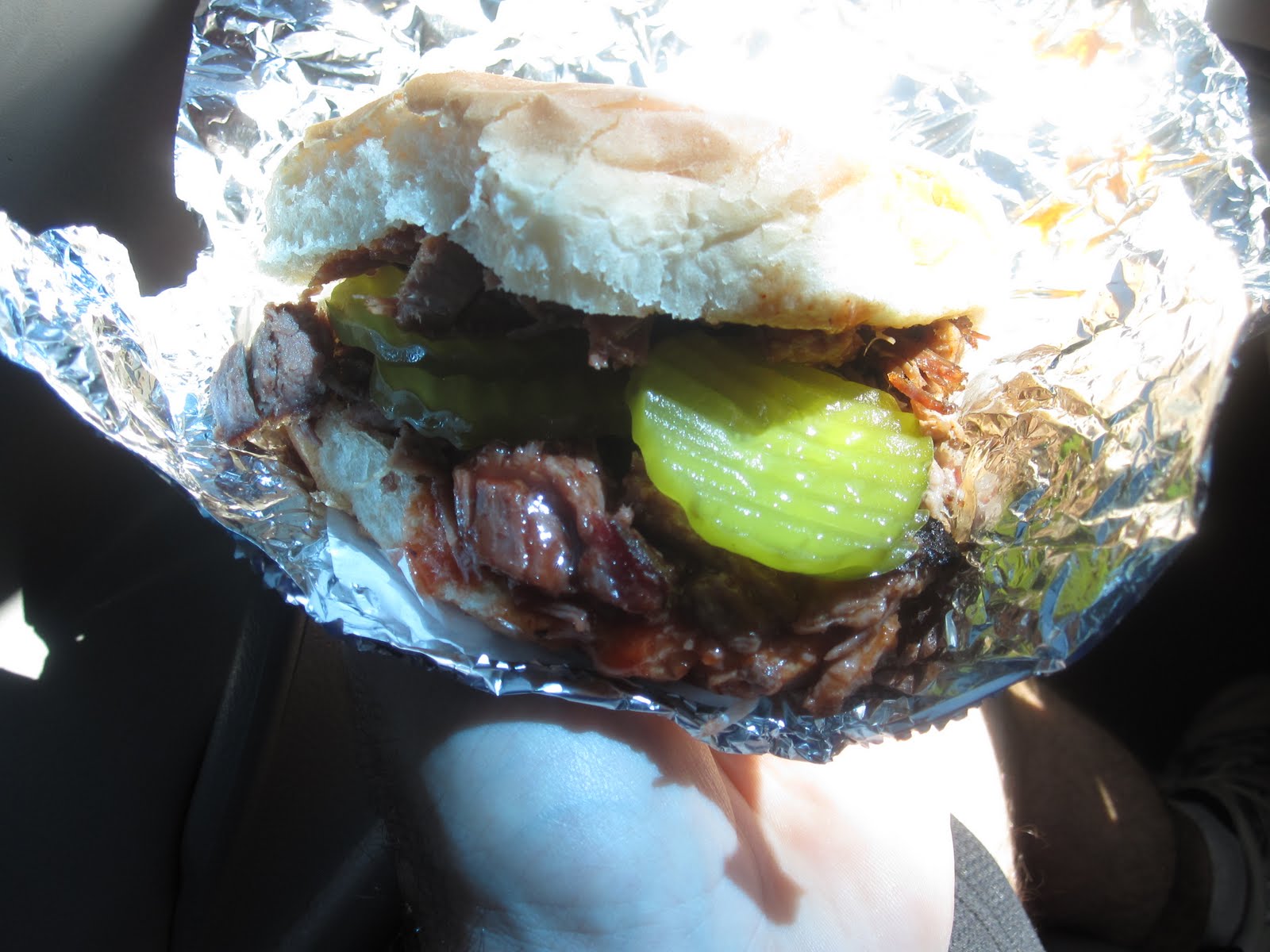 Man Up Tales of Texas BBQ™ Choppedbeef sandwich from The Bar B Q