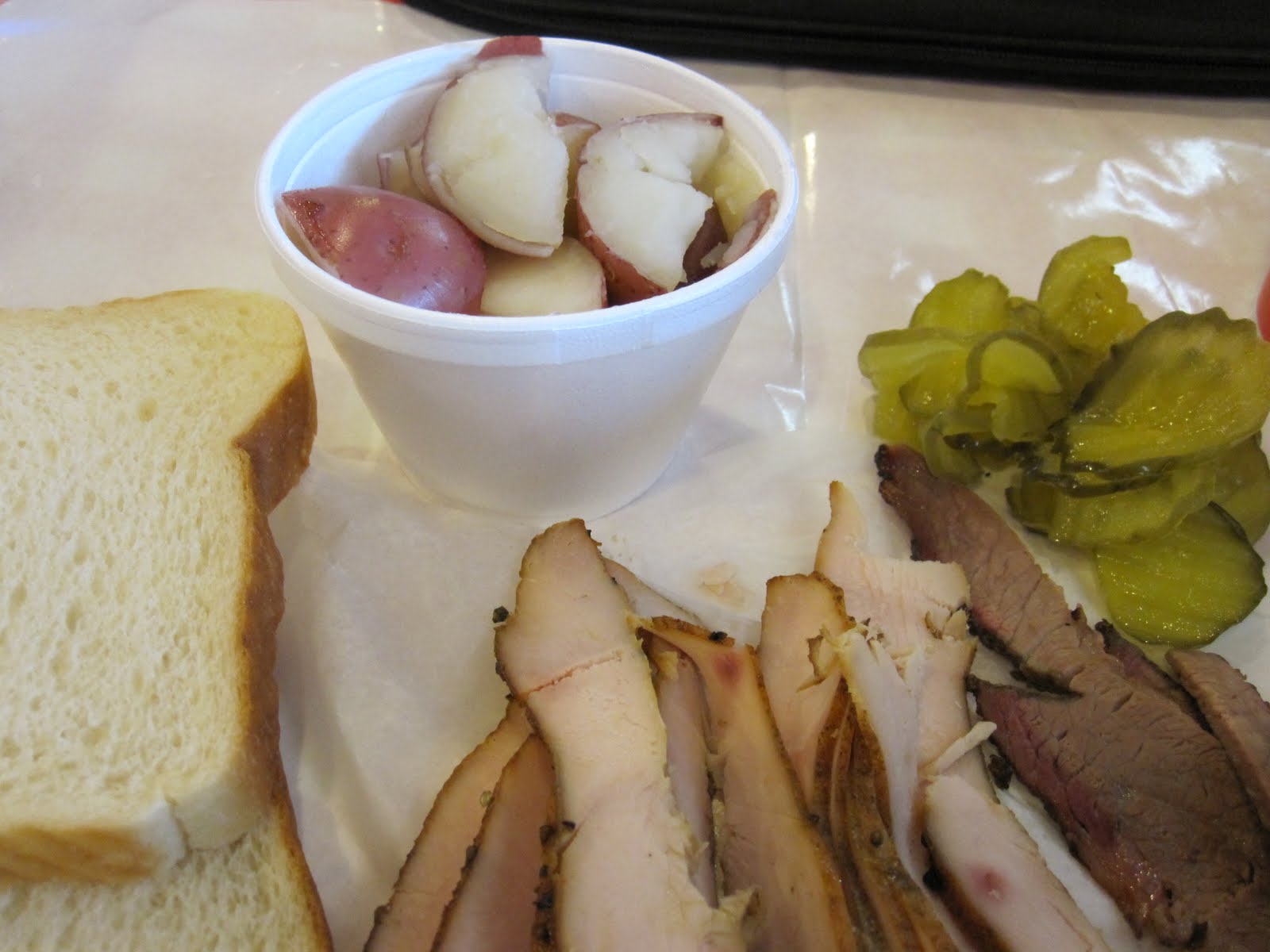 Man Up Tales of Texas BBQ™ Turkey, extralean brisket, & new potatoes