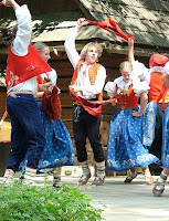 Moravian folk dancers at Roznov pod radhostem