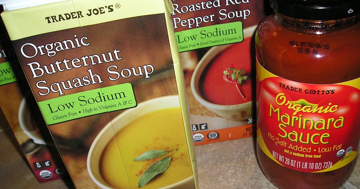 Please, DON'T pass the salt! Trader Joe's Low Sodium Soups & Marinara