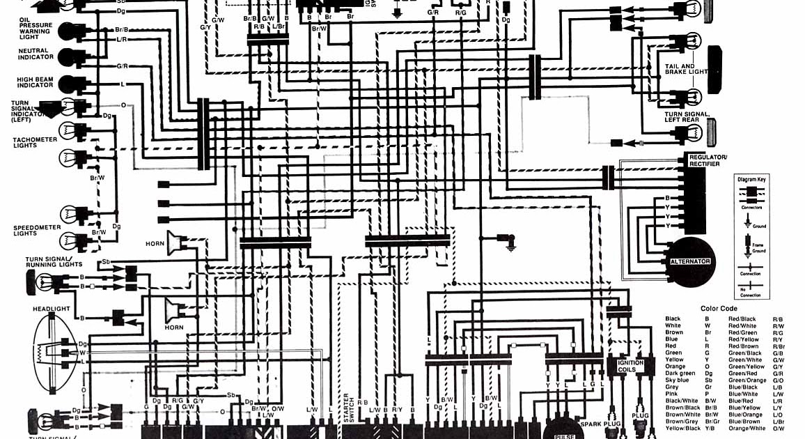 Honda Motorcycle CB750F Wiring Diagram - Electronic ... atomic 4 alternator wiring diagram 