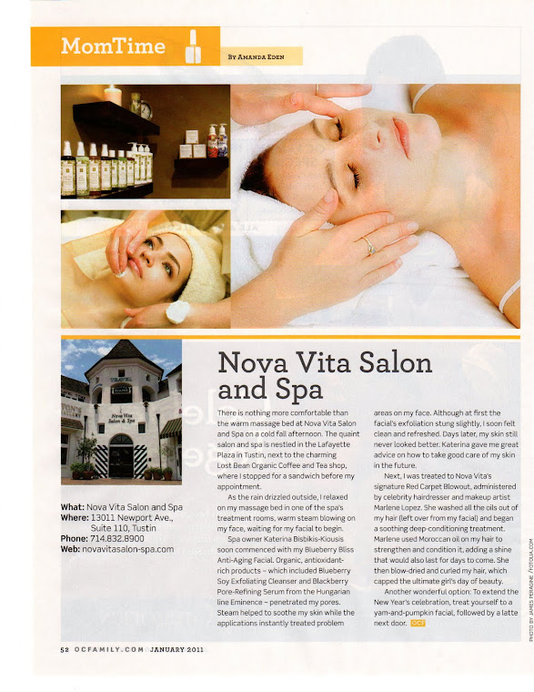 Nova Vita Salon & Spa FEATURED in OC Family