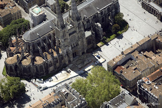 Vue aérienne de la Place Pey Berland à Bordeaux