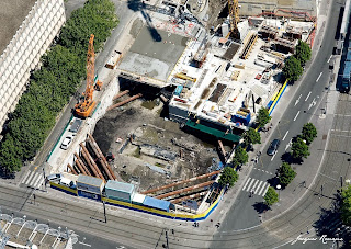 Photo aérienne du chantier Bouygues immobilier
