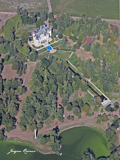 vue aérienne du château Pichon