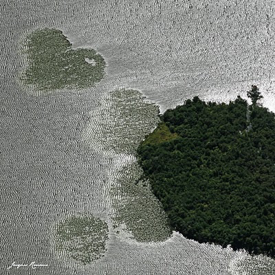 Photo aérienne du lac de Soustons