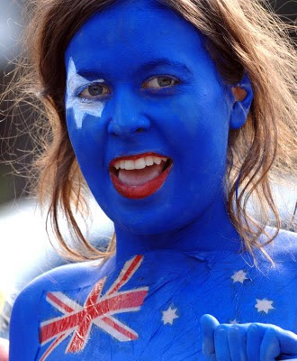 Australian Team Football Fans With Full Body Art Painting | Body Painting