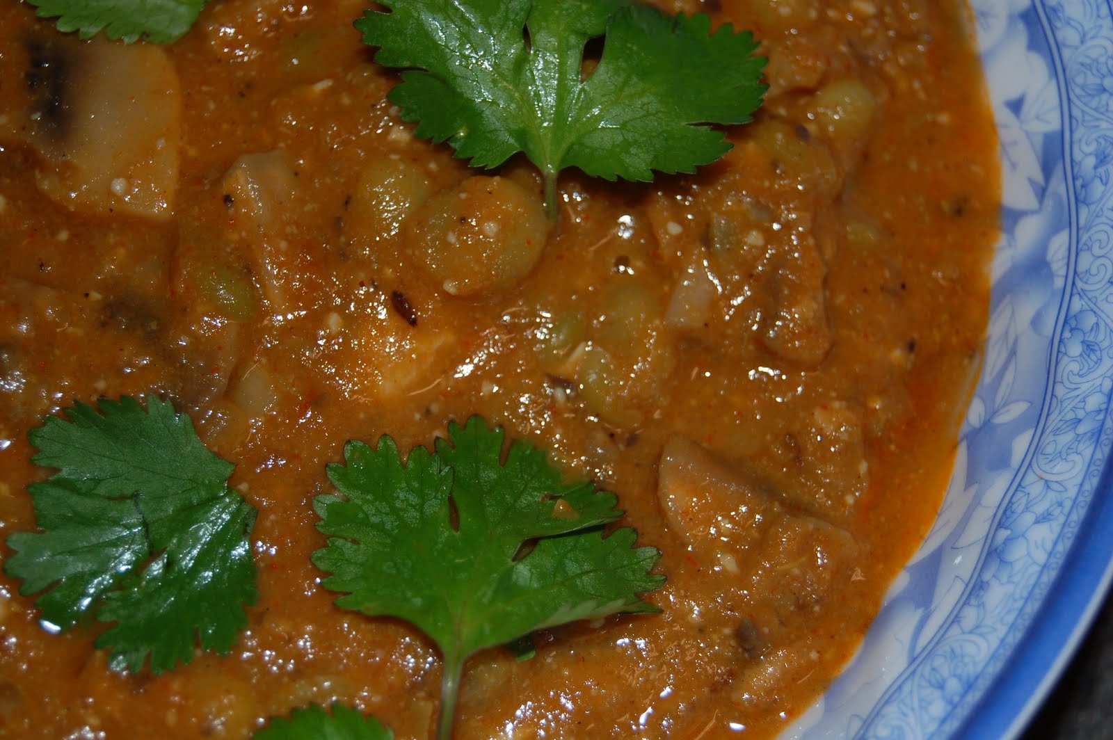Green peas mushroom masala