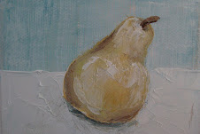 MINI PEAR PAINTING BY ME,  EXCLUSIVELY AT COLUMBARY HOUSE, MAINE
