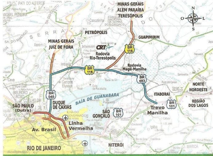 MAPA da Região CRT- Estrada Rio-Teresópolis