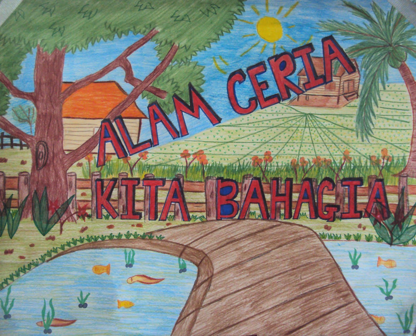 English and Arts Resources Alam  Ceria School Poster  