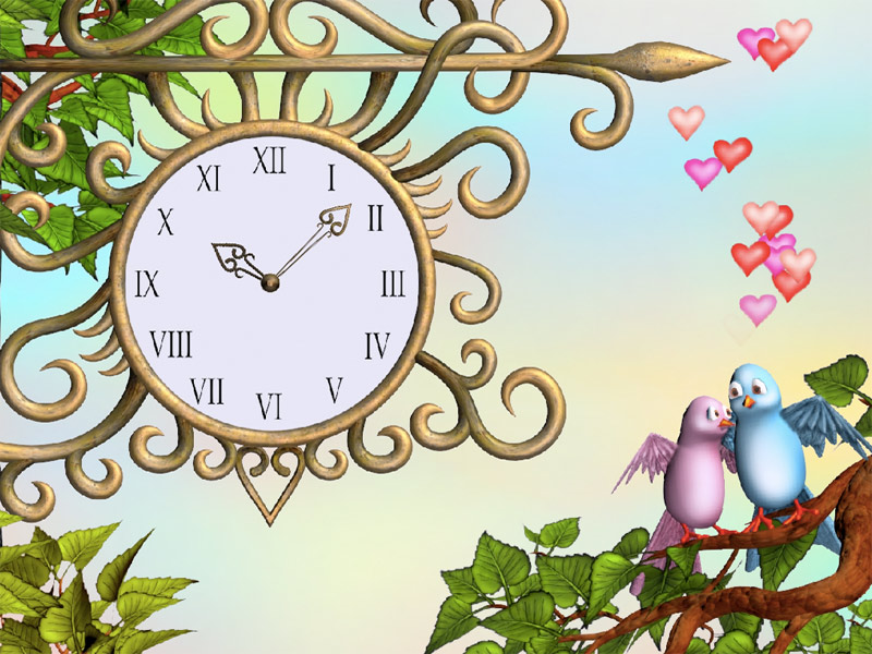 Текст живые часы. Рисунок волшебные часы-дом. Часы любви. Картинка часов 480*480. Обои на часы с сердечками.