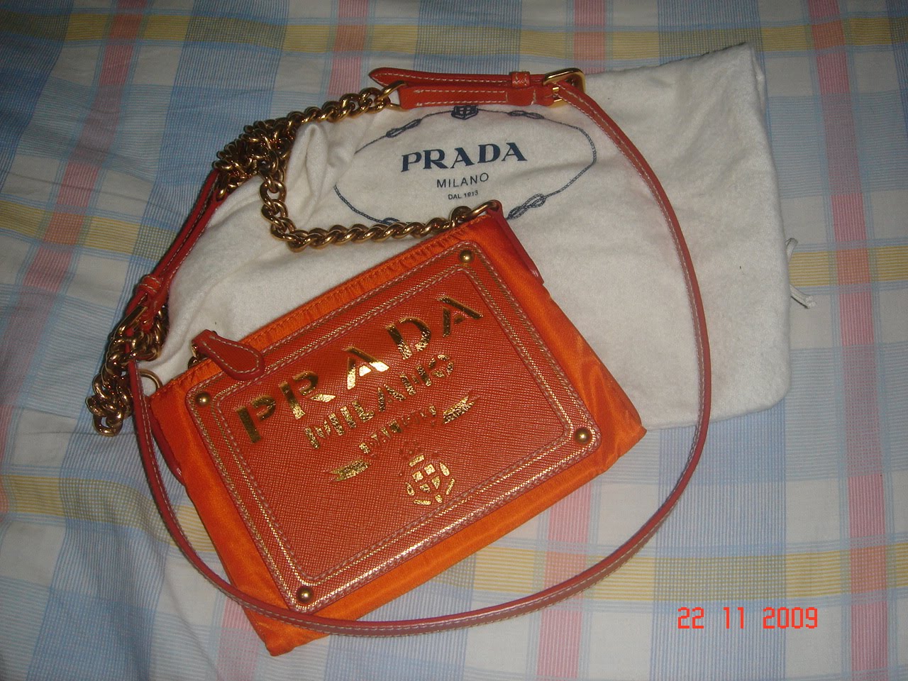 prada sling bag red