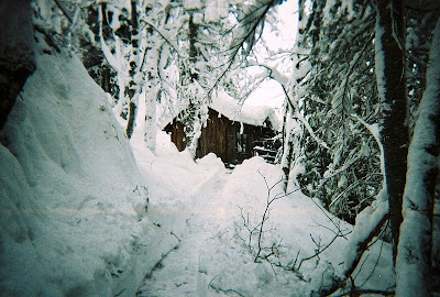 Snowy trail to Resource office Oregon Caves National Monument Oregon