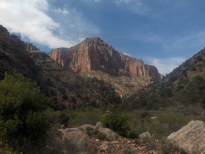 North Kaibab trail along Bright Angel Creek Grand Canyon National Park Arizona