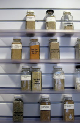 Sand from around the world display Coral Pink Sand Dunes State Park Visitor Center Utah