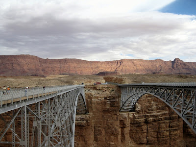 Old and new Navajo Bridges Marble Canyon Arizona