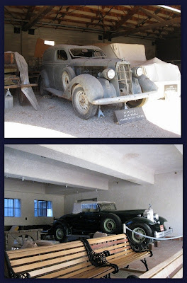 Scotty and Johnson's cars Scotty's Castle Death Valley National Park California