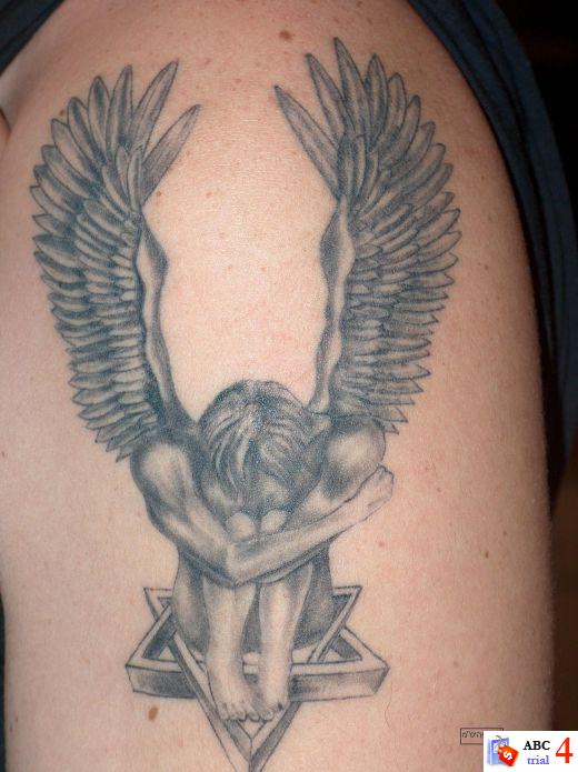 Tattoo Design: Guardian Angel by *Catsy on deviantART