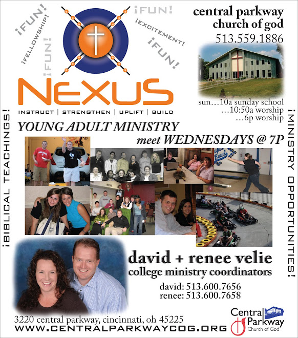 Ad for Nexus College/Young Adult Ministry