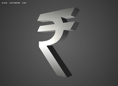 Rupee Symbol Silver Vector Download