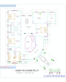 Kerala Home plan and elevation - 3604 Sq. Ft - Ground Floor Kerala Home plan and elevation - 3604 Sq. Ft - Ground Floor