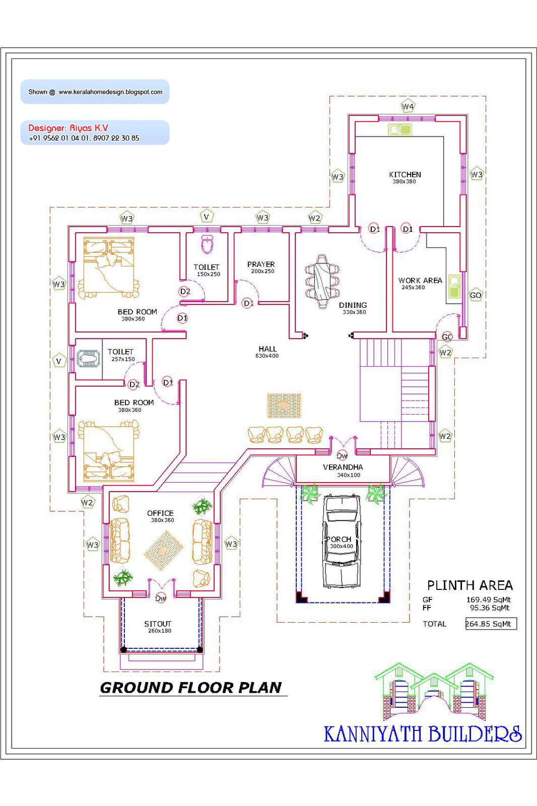 Kerala Home Plan And Elevation 2850 Sq Ft Home Appliance
