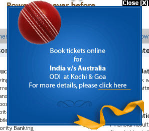 Kochi ODI Tickets - Buy it online from Federal Bank