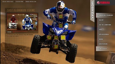 Yamaha launches new website for YFZ450R ATV 2009
