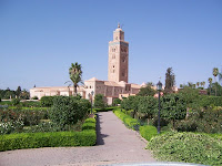 Morocco Marrakech Koutoubia mosque From Garden/المغرب مراكش  الكتبية - جامع في الحديقة