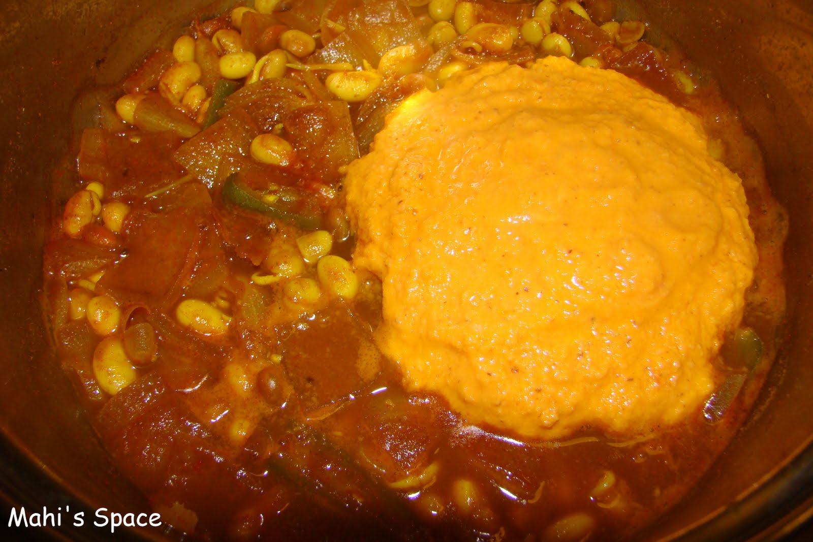 Sprouted Soy Bean kuzhambu Mahi's Kitchen