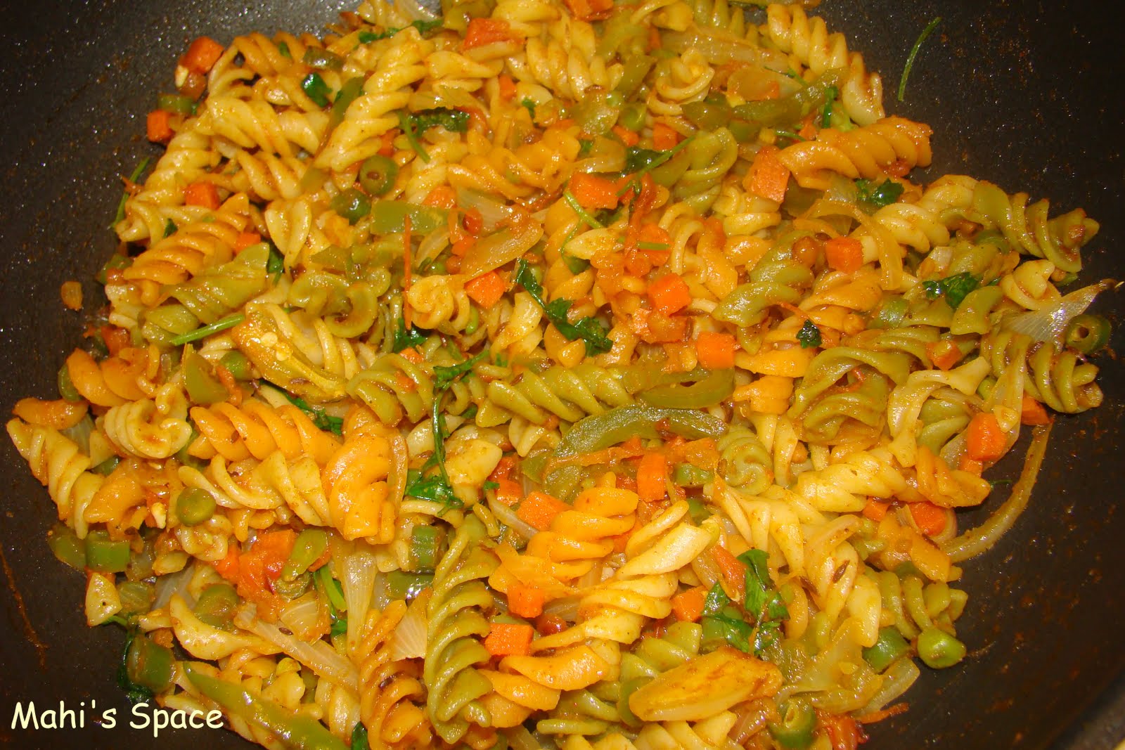 Spicy Vegetable Pasta Mahi's Kitchen