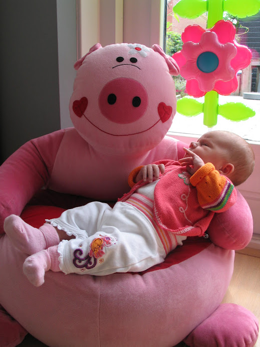 Lekker loungen op 't roze biggetje!
