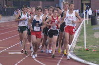 At the 2010 FSU Relays, the field in the high school boys 3200 passes the 200 mark.