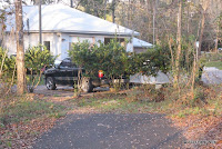 The east end of the trail, with Fire Station Number 11 visible beyond.