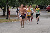 Kevin Cook leads about half a mile into the Quail Trail 5K.
