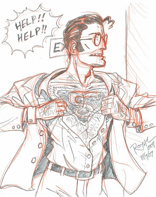 Super Man Tattoo Sketch 01