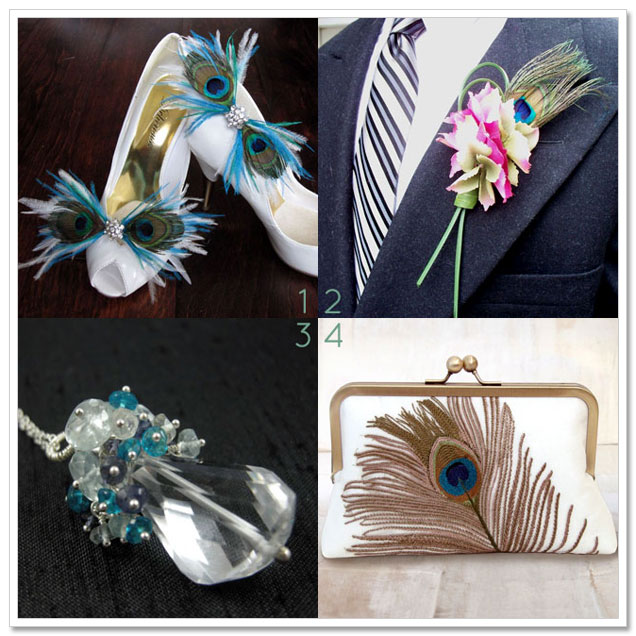Some more fabulous handmade items for planning a wedding with a peacock