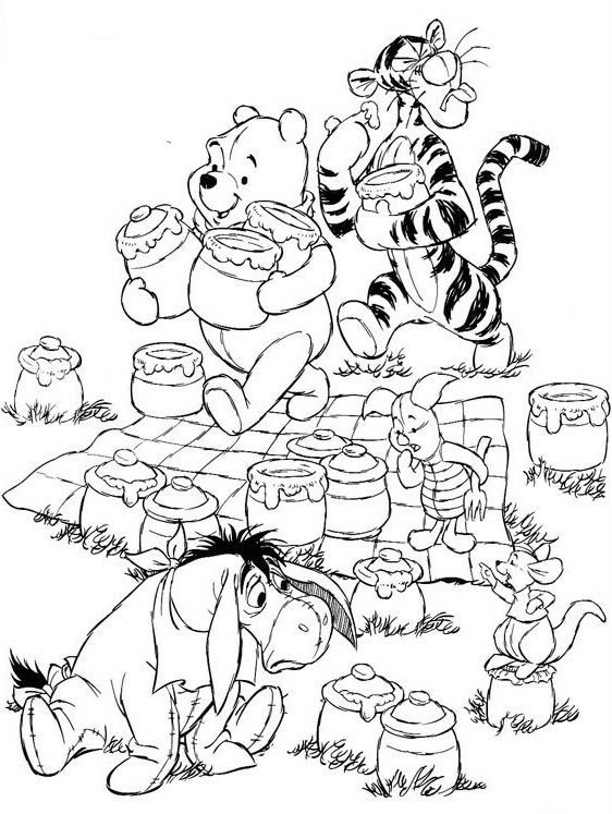 Dibujos Para Colorear De Winnie Pooh Y Sus Amigos Bebe Imagui