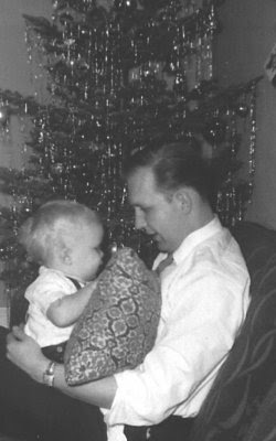 benning and Daddy - Christmas 1956